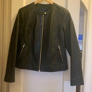 Cole han lamb soft leather jacket